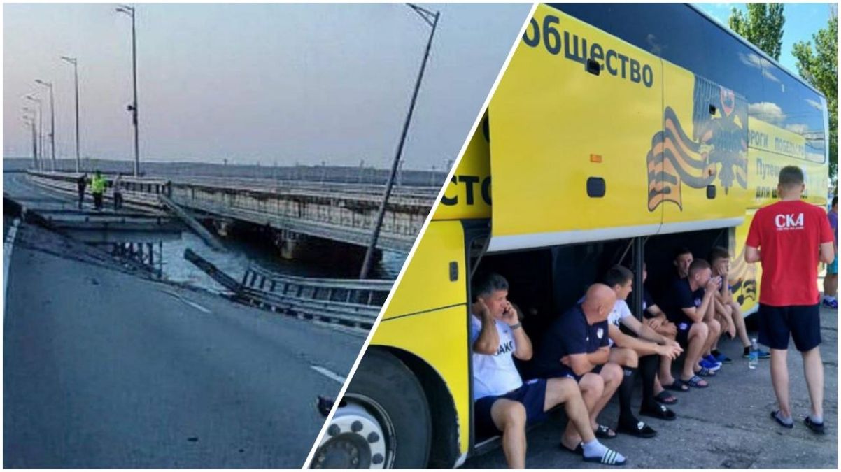 Кримський міст та футболісти російського СКА Кримський міст та футболісти російського СКА