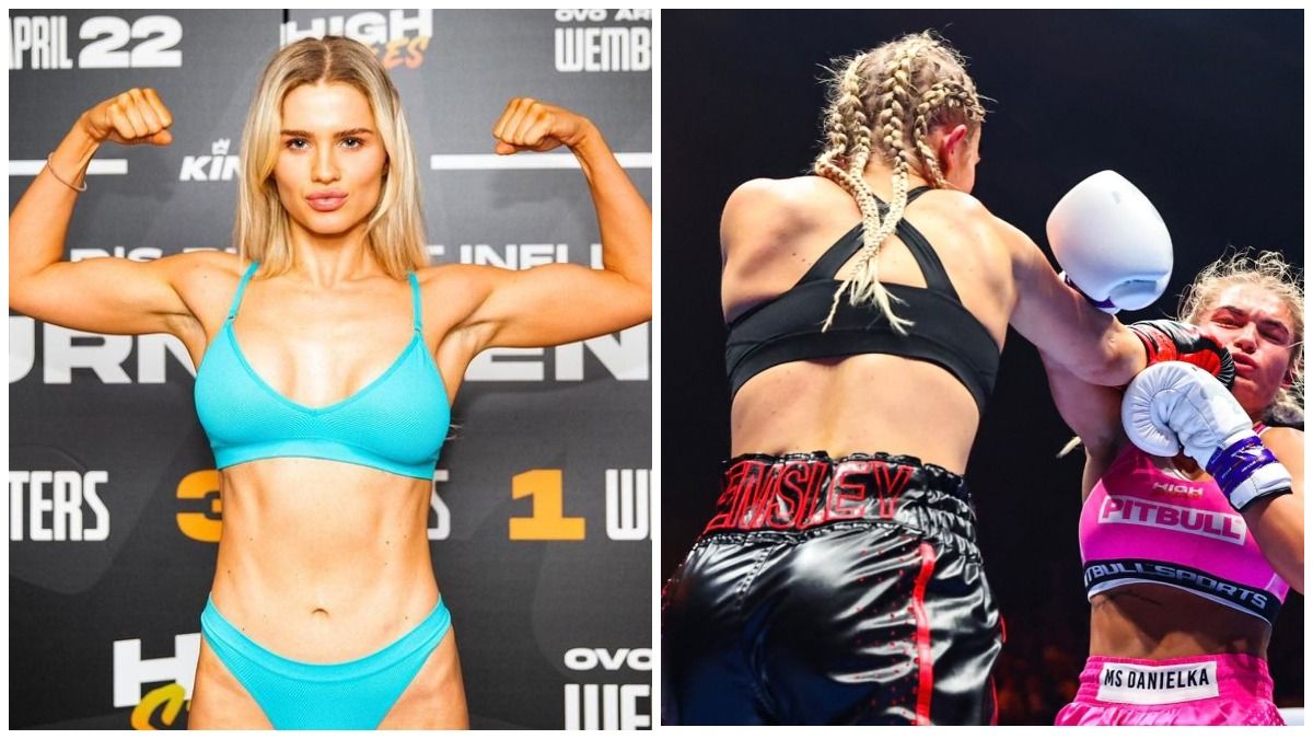 Блогерша-боксерша Даниэлла Хемсли обнажила грудь после победы в поединке Блогерша-боксерша Даниэлла Хемсли обнажила грудь после победы в поединке