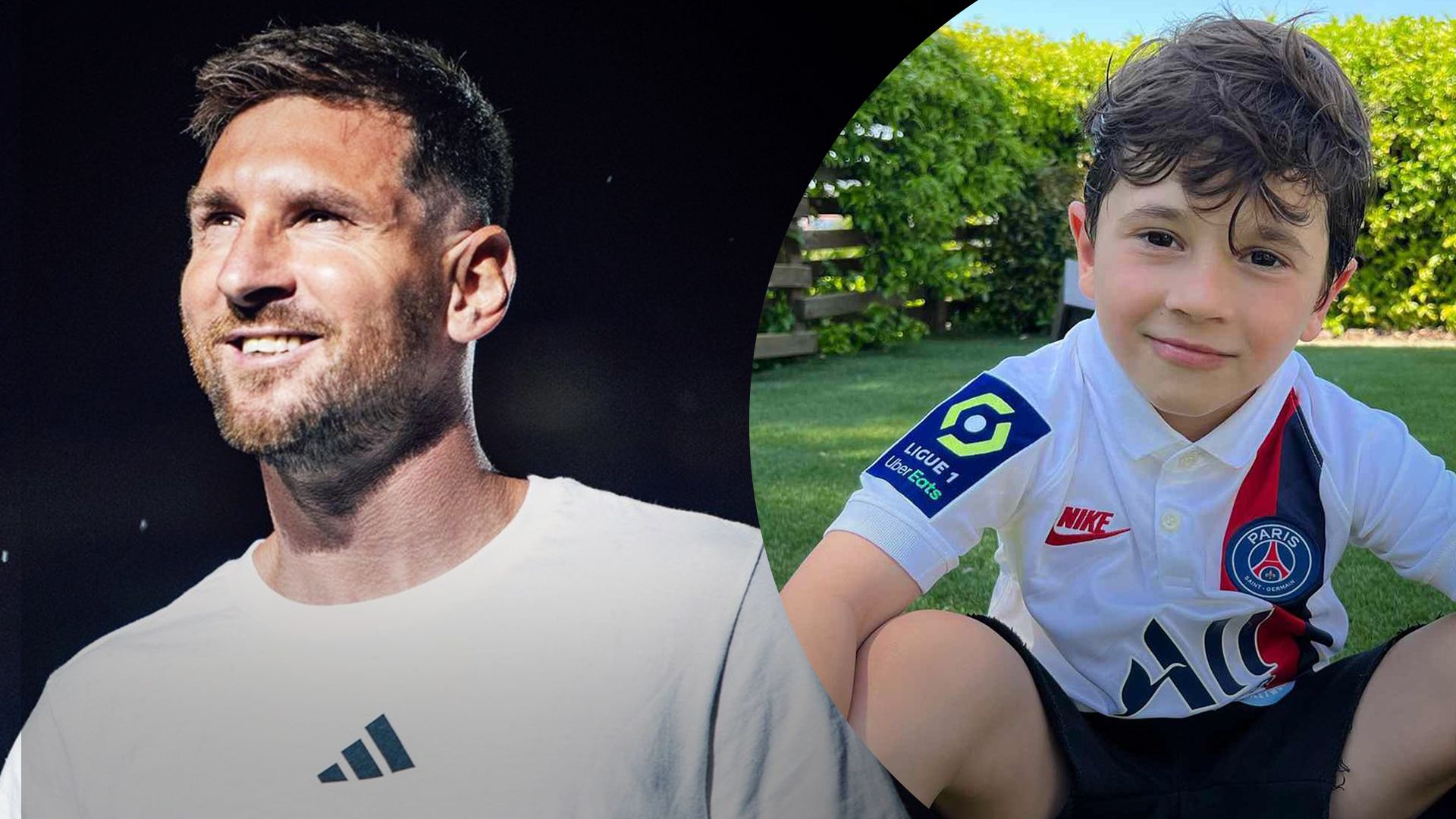 Лионель Месси с сыном Матео Лионель Месси с сыном Матео