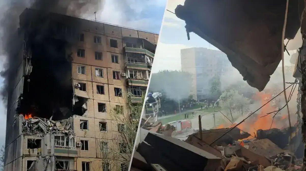 Зруйнована багатоповерхівка у Кривому Розі Зруйнована багатоповерхівка у Кривому Розі