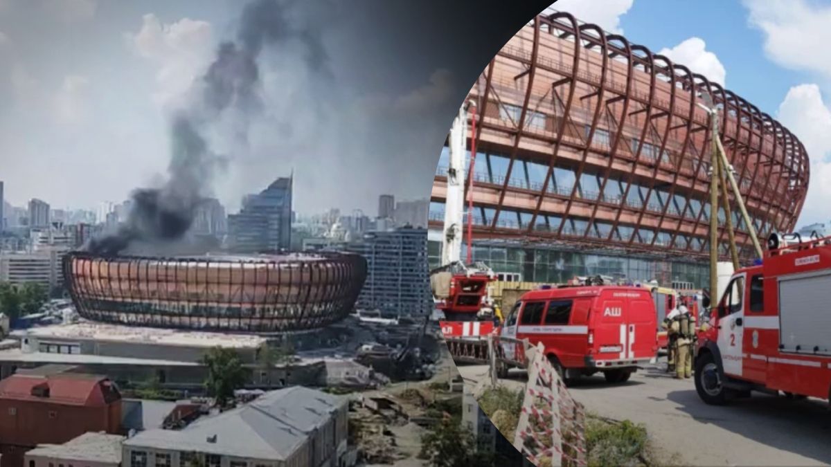 У Єкатеринбурзі загорілась льодова арена, яка ще була у стадії будівництва - відео У Єкатеринбурзі загорілась льодова арена, яка ще була у стадії будівництва - відео