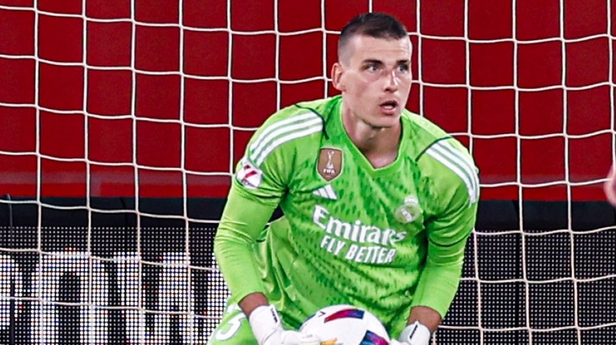 Андрій Лунін у матчі з Альмерією Андрій Лунін у матчі з Альмерією