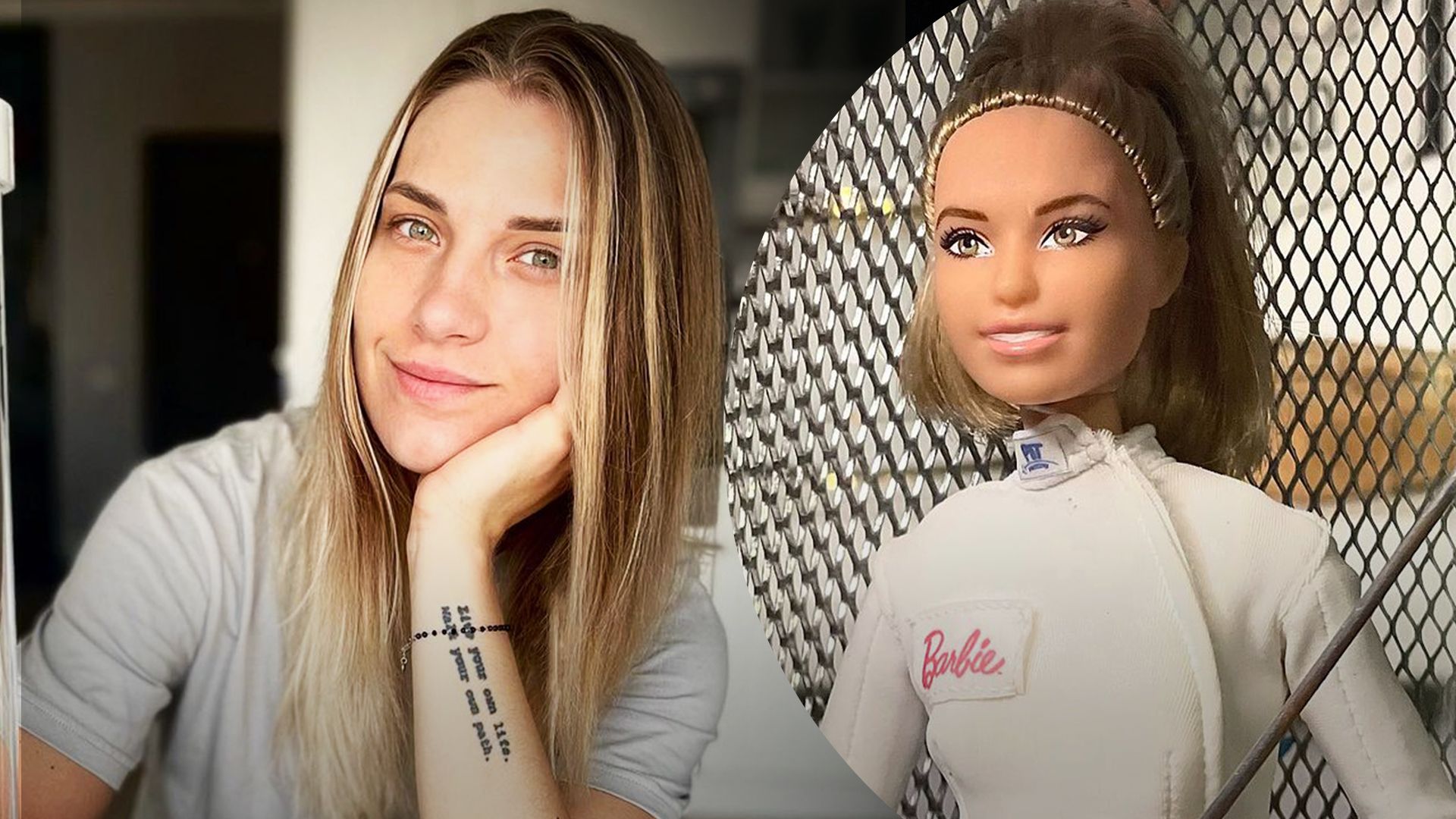 Ольга Харлан со своей куклой-прототипом Ольга Харлан со своей куклой-прототипом