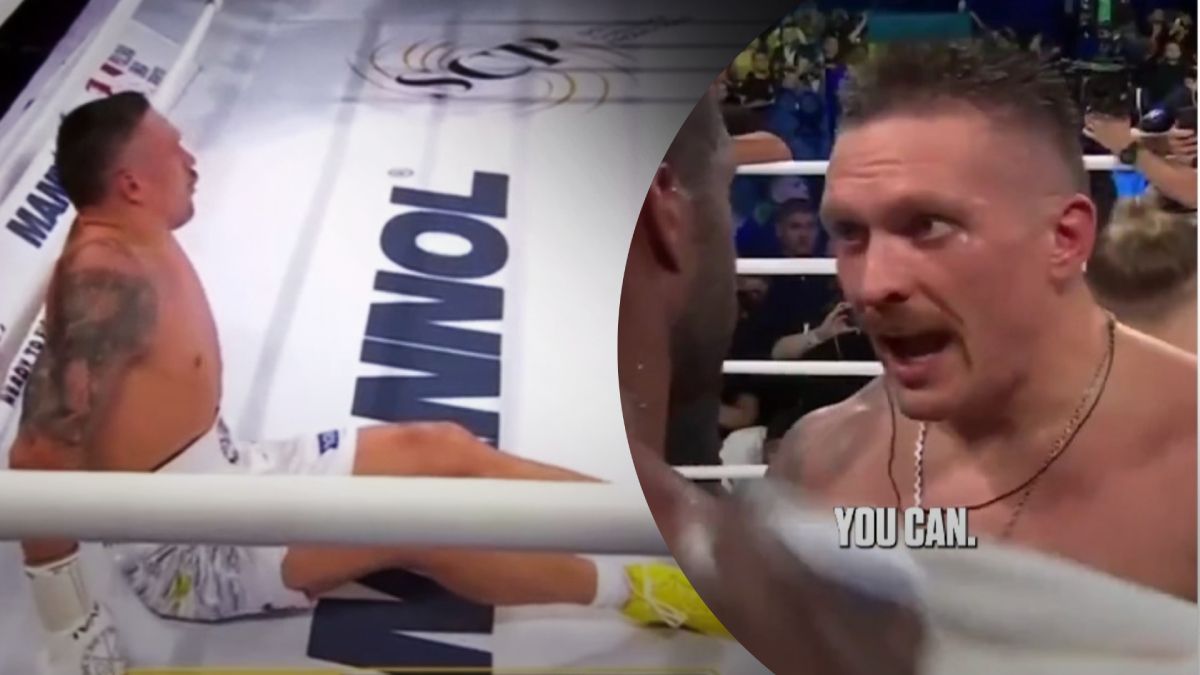 Усик Дюбуа - що сказав Усик в обличчя Дюбуа після удару нижче пояса - відео Усик Дюбуа - що сказав Усик в обличчя Дюбуа після удару нижче пояса - відео