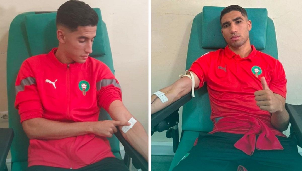 Землетрясение в Марокко 2023 - футболист марокканской сборной сдали кровь для пострадавших