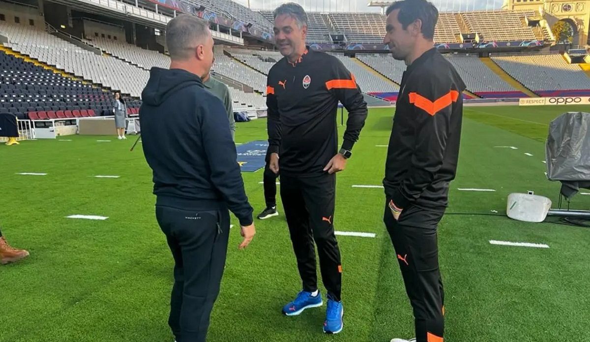 Барселона Шахтер - Ребров посетил тренировку горняков перед игрой ЛЧ Барселона Шахтер - Ребров посетил тренировку горняков перед игрой ЛЧ