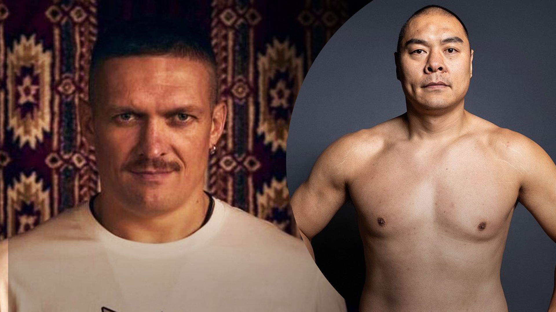 Александр Усик и Чжан Чжилей Александр Усик и Чжан Чжилей