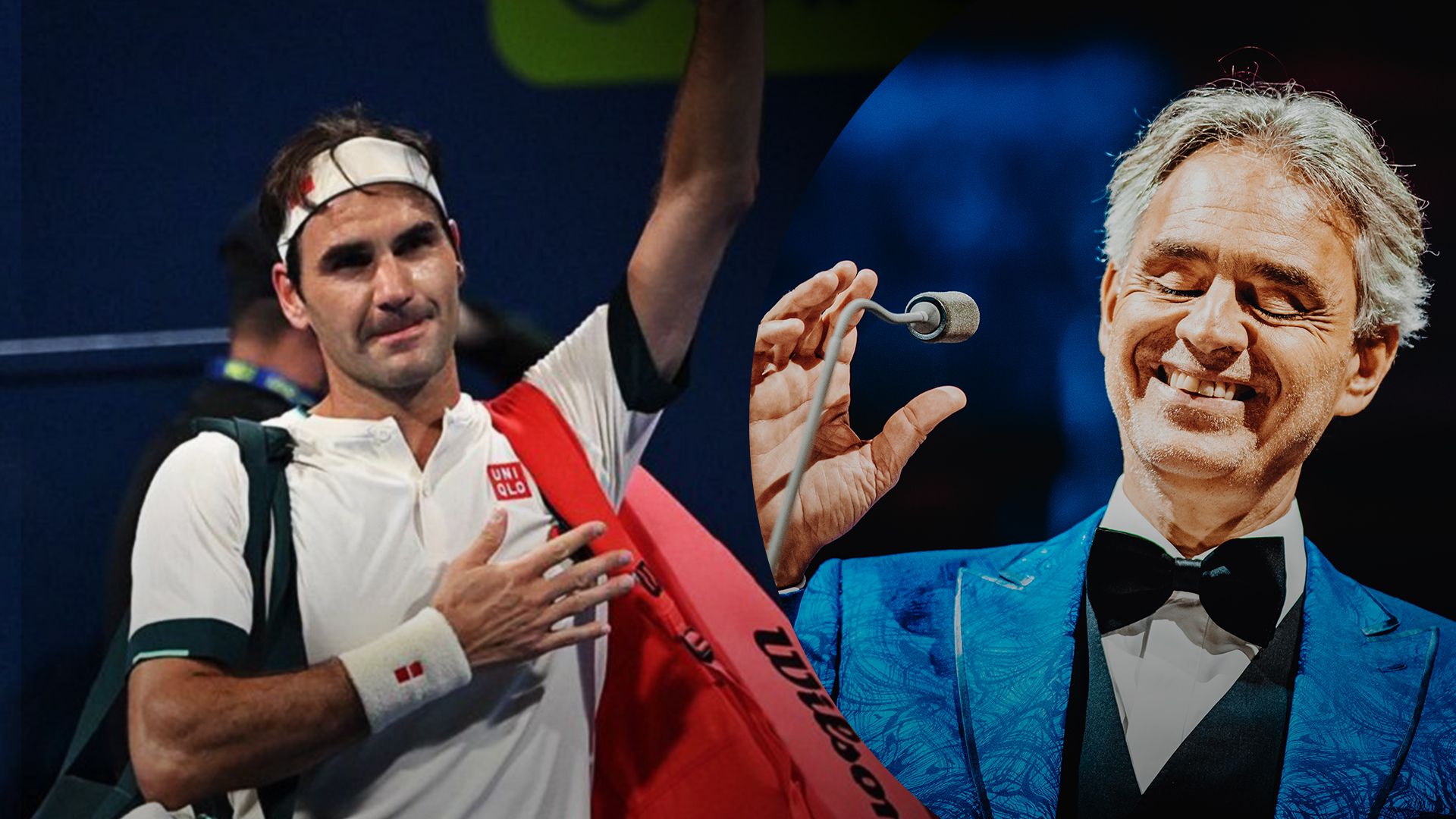 Роджер Федерер та Андреа Бочеллі Роджер Федерер та Андреа Бочеллі