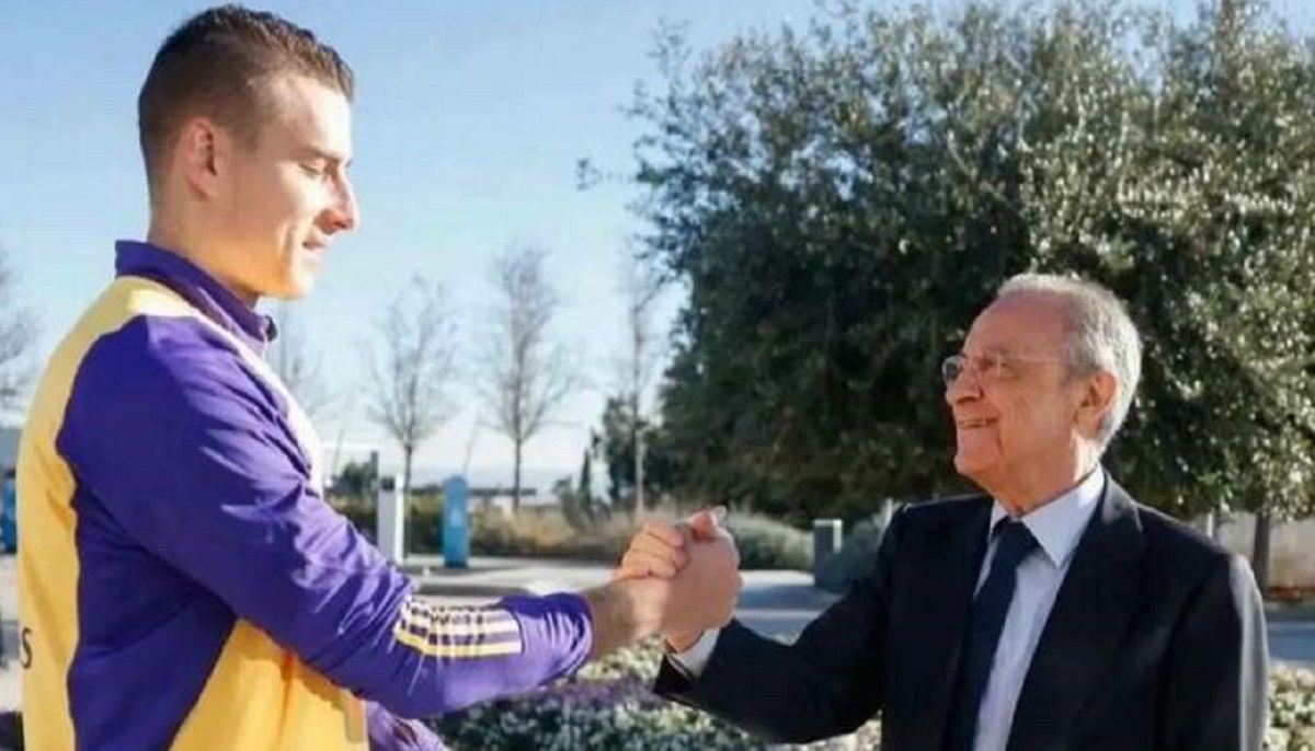 Перес посетил тренировку Реал – президент тепло встретился с Луниным