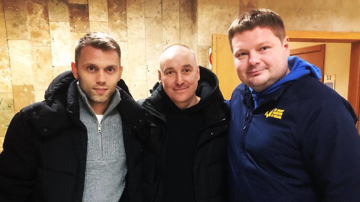 Александр Караваев посетил хоккейный матч Сокол – Днепр