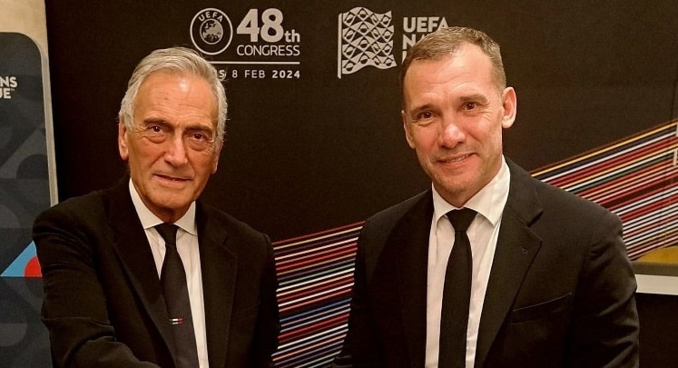 Габриэле Гравина и Андрей Шевченко Габриэле Гравина и Андрей Шевченко