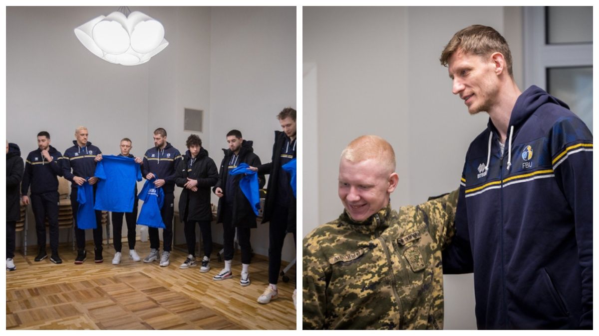 Баскетболісти збірної України відвідали поранених захисників у Латвії