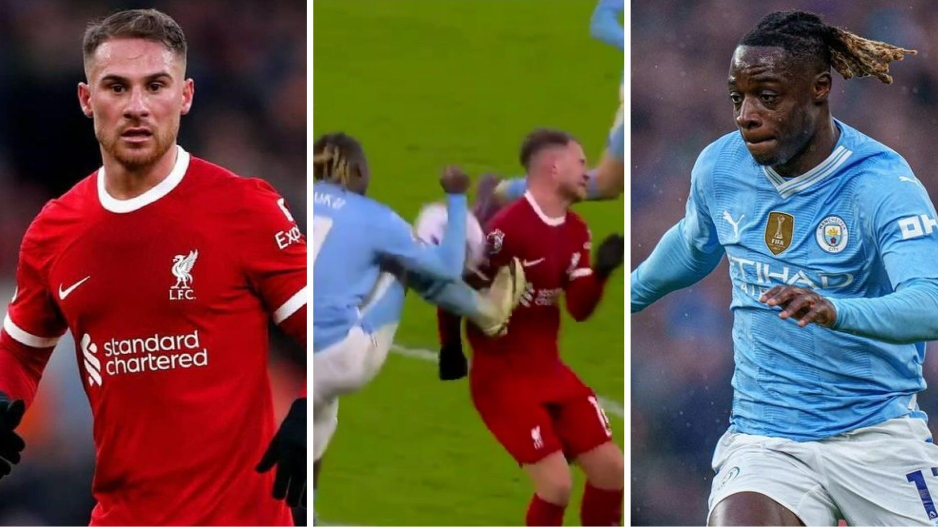 Жеремі Доку збив Алексіса Макаллістера Жеремі Доку збив Алексіса Макаллістера