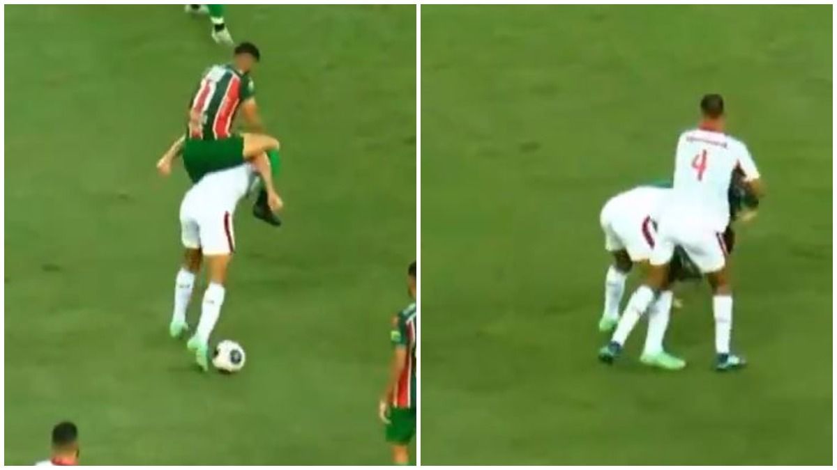 Бразильские футболисты устроили родео во время матча - видео Бразильские футболисты устроили родео во время матча - видео