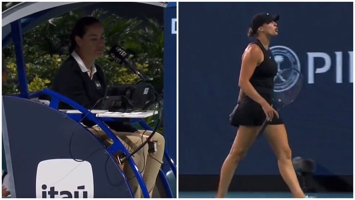 Сабалєнко нецензурно вилаяла суддю рід час матчу з Калініною - відео Сабалєнко нецензурно вилаяла суддю рід час матчу з Калініною - відео