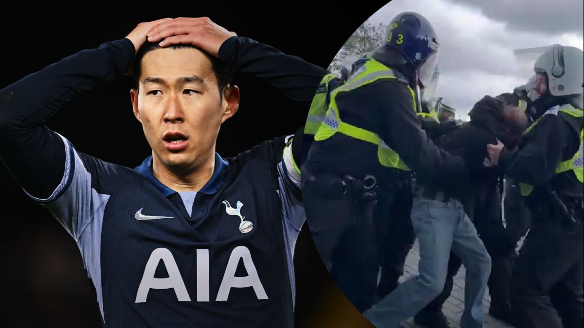 Фанати Тоттенхема накинулись на вболівальника Арсенала Фанати Тоттенхема накинулись на вболівальника Арсенала