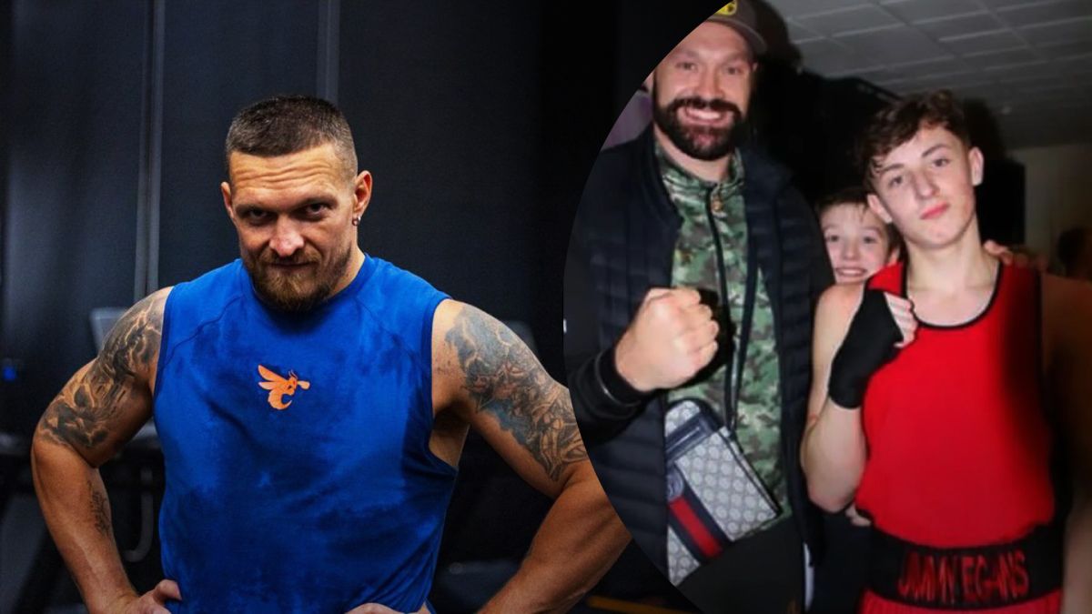 Усик Фьюри - сын Тайсона сделал фото с украинским чемпионом мира Усик Фьюри - сын Тайсона сделал фото с украинским чемпионом мира