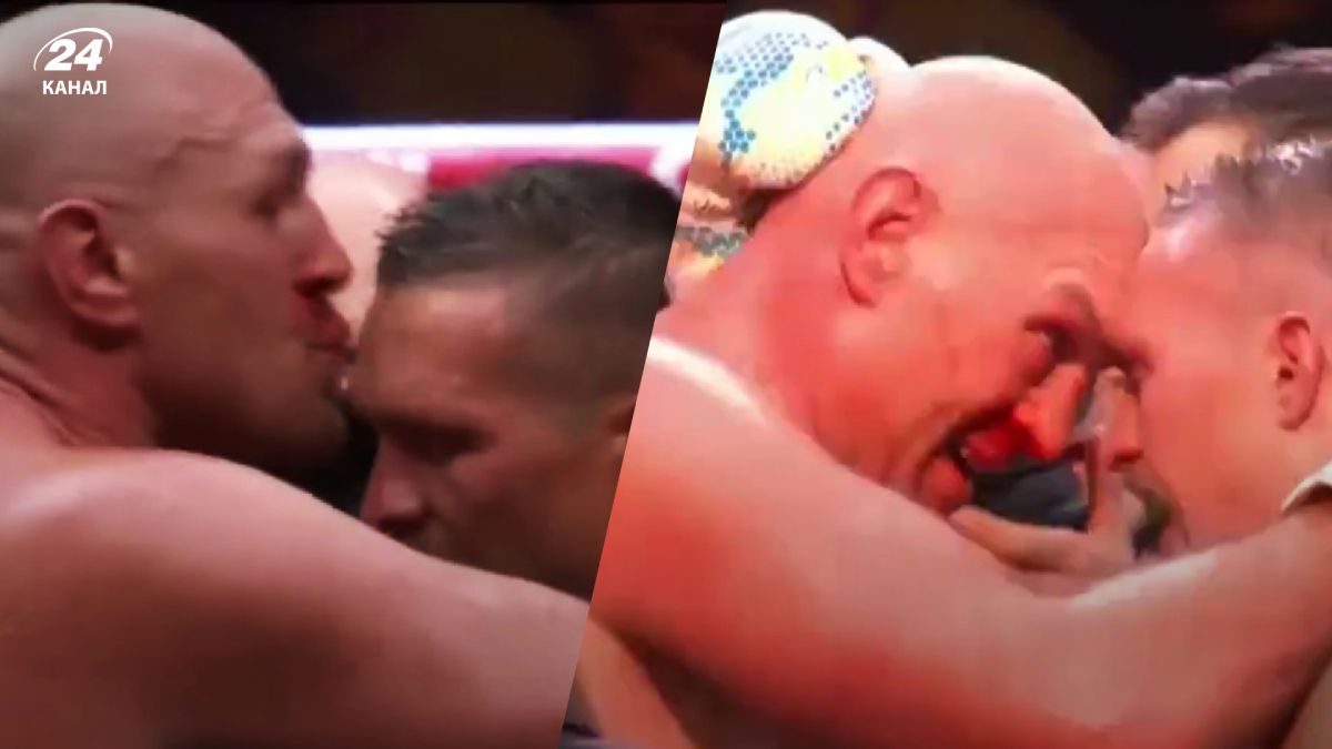 Ф'юрі поцілував у голову Усика після бою за абсолют - відео