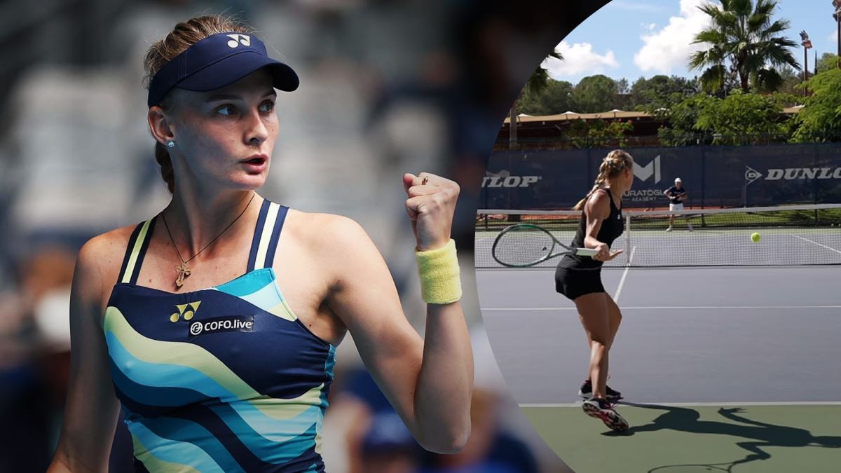 Ястремская провела тренировку с россиянином Ястремская провела тренировку с россиянином