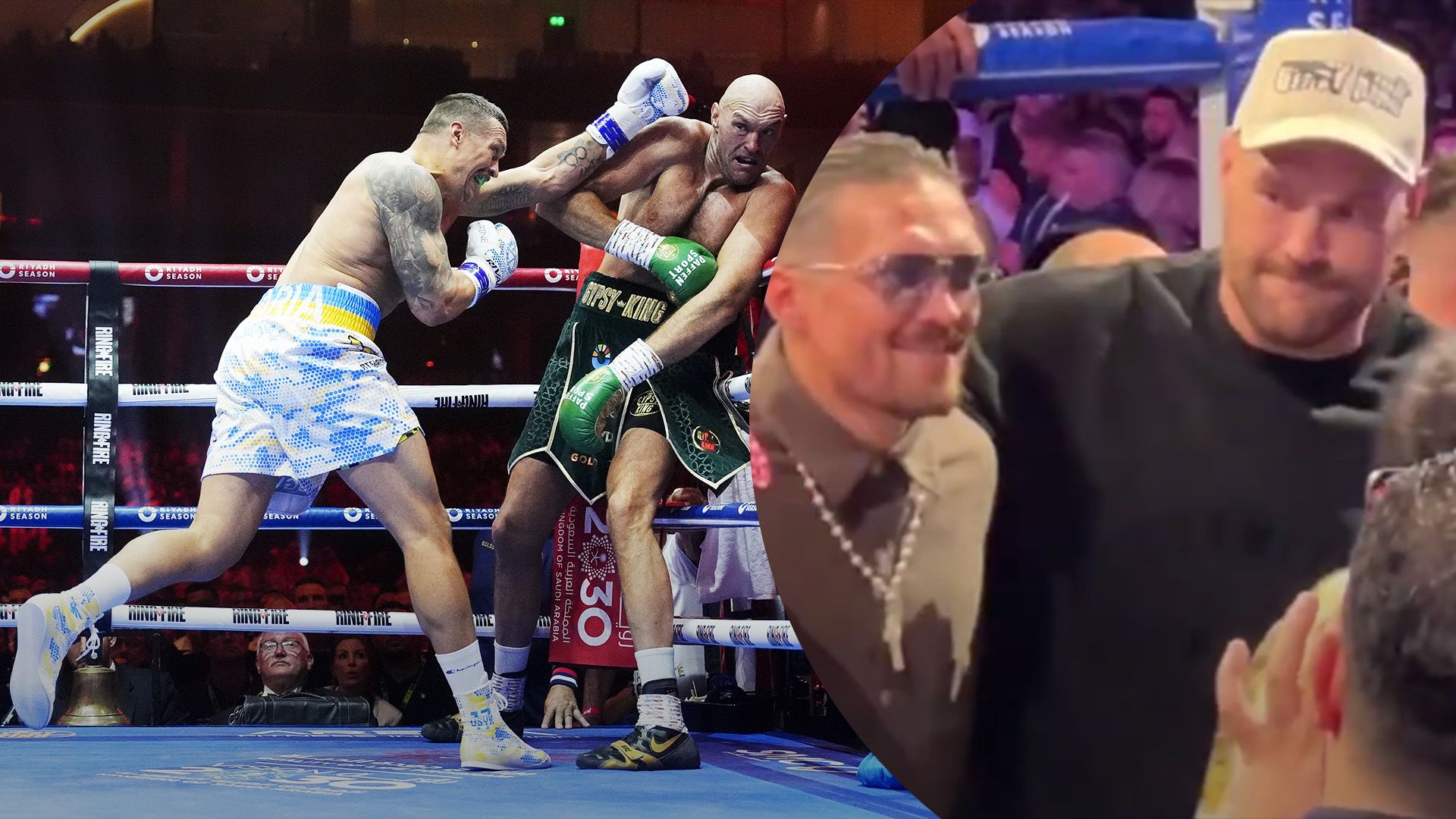 Усик и Фьюри в рингсайде Усик и Фьюри в рингсайде