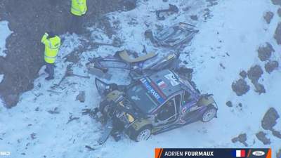 На ралли Монте-Карло автомобиль упал в пропасть: от машины остался тоько металлолом – видео
