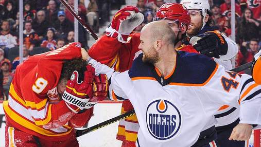 Гравець НХЛ двічі збив суперника після чого отримав жорстких стусанів: відео