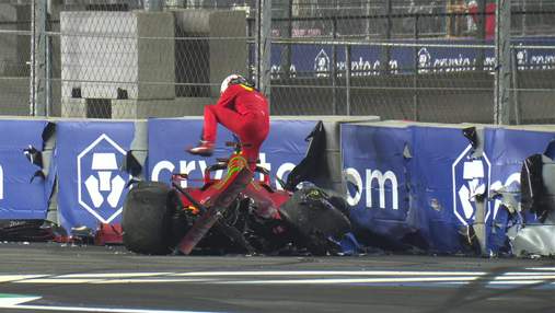 Пилот Формулы-1 Леклер вдребезги разбил болид Ferrari: жуткие фото и видео последствий